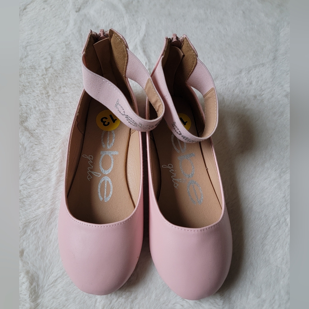 NWOT Girls Bebe Flats Pink Shoes